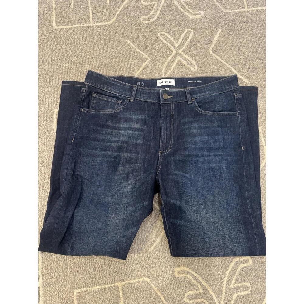 DL1961 360 Comfort Vince Casual Straight Jeans Mens 38x34 Blue Denim
